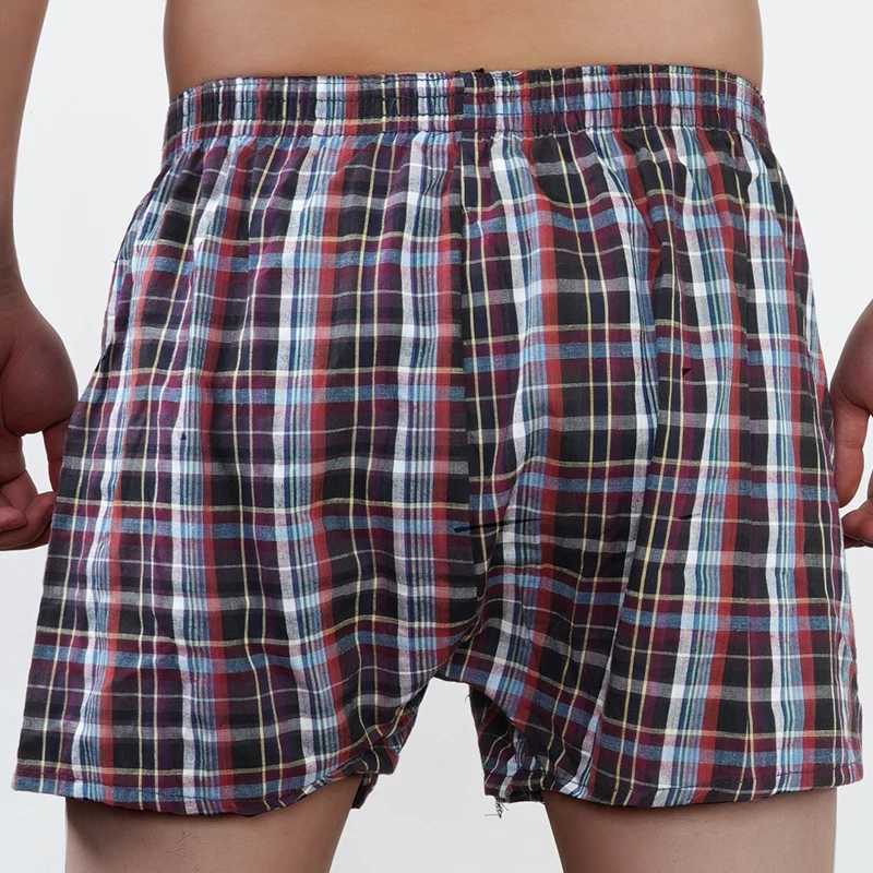 Mens underwear boxing shorts casual cotton sleepwear underwear flat comfortable underwear striped beach underwear W241223
