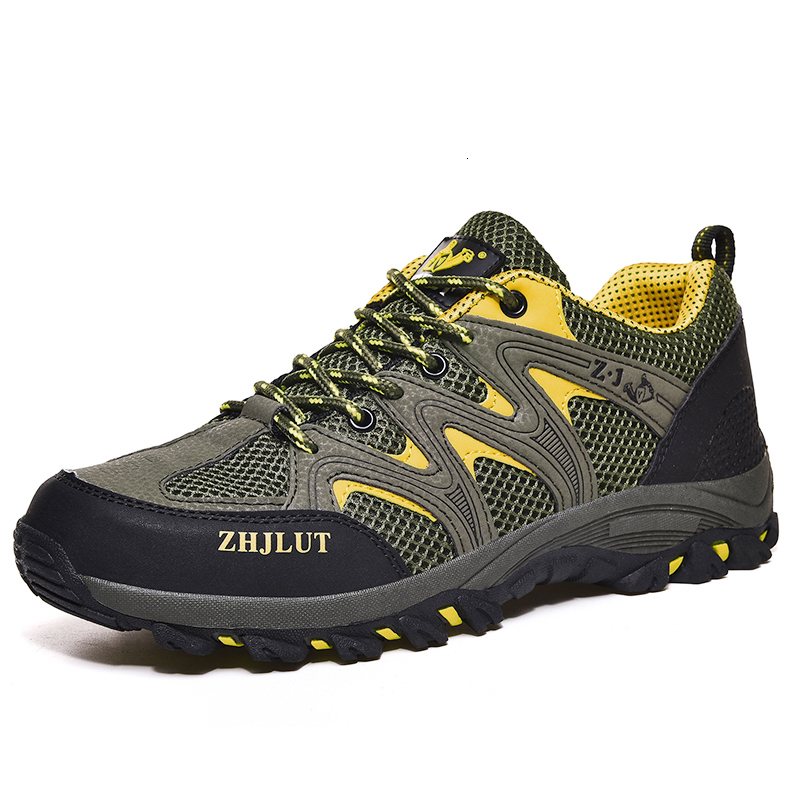 2025 Summer Men Casual Outdoor Mesh Sneakers Women Non-slip Lace Up Trekking Hiking Footwear Camping Spring Black Shoes