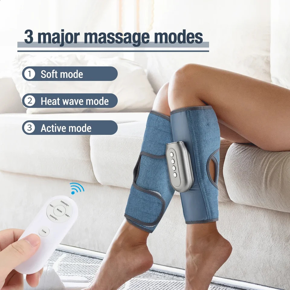 Wireless Calf Massager Portable Compress Pads Kneading Air Pressure Foot Leg Massager Leg Muscle Relax with Remote Control 241223