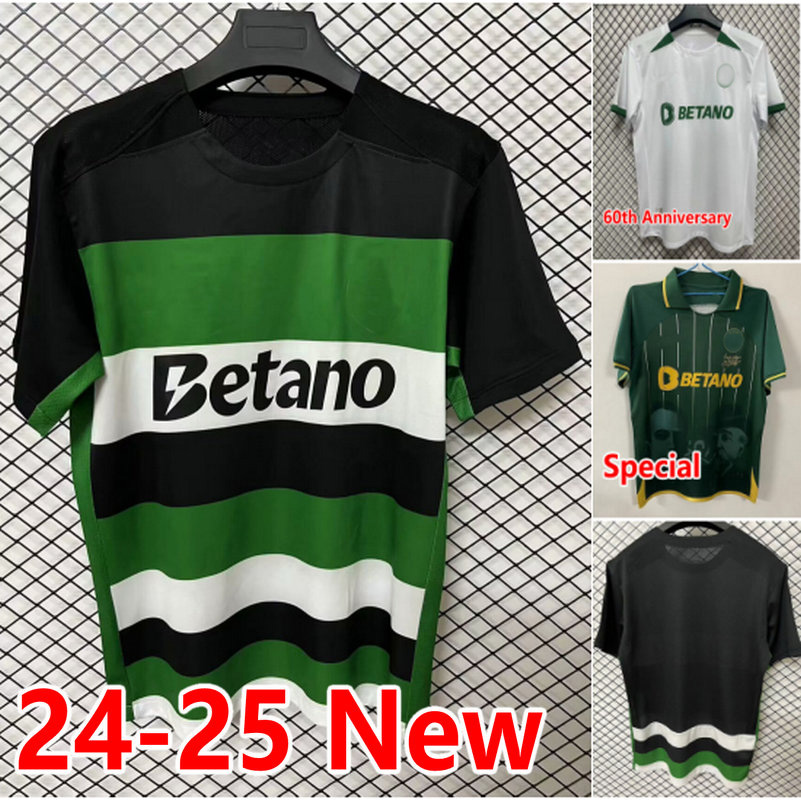 24 25 Sporting Lisboa soccer jerseys 60th anniversary Special COATES MATHIEU Jovane Sarabia 2024 Sporting Clube de football shirt Vietto maillot de futol