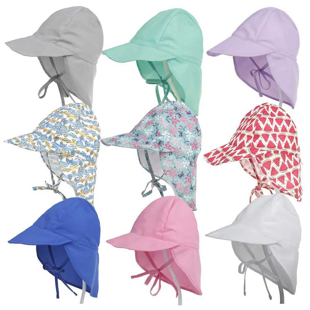 Caps Hats Summer baby sun hat suitable for girls boys outdoor travel beach quick drying hat UV protection bucket hat adjustable breathable mesh hat H2