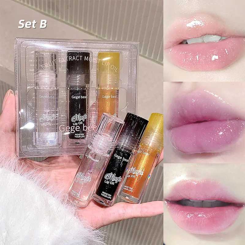 Fruit extract moisturizing lip balm water-shining mirror moisturizing and moisturizing autumn and winter lipstick base lip glossXJ241223
