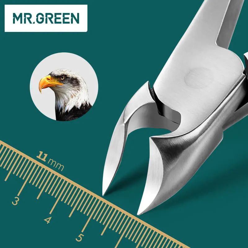 MR.GREEN Toe Professional Stainless Steel Manicure milling cutter Pliers Cuticle Scissors Nail Clipper The Nail Cutter 241223