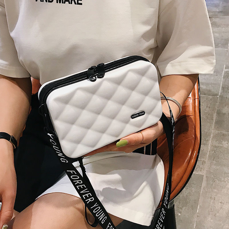 2025S designer crossbody makeup women portable personalized mini suitcase shoulder bag handheld small size PC hard shell travel bag