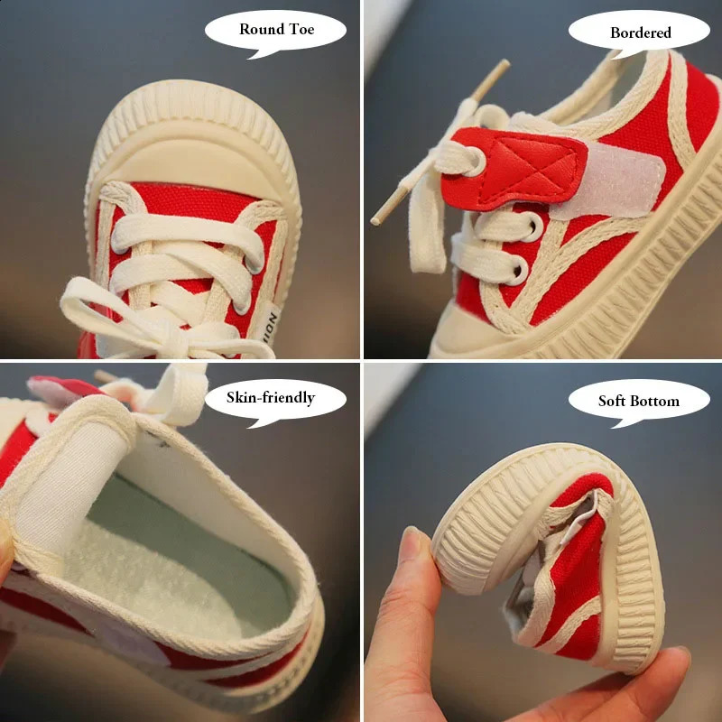 Lightweight Canvas Shoes for Baby Boy Casual Shallow Toddler Girl Shoes Outdoor Flexible Sole Infant born Sneakers H01263 241223