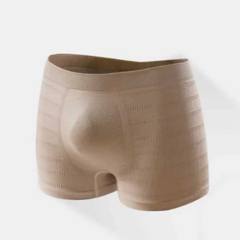Mens underwear boxing organic cotton breathable underwear seamless and soft mens underwear flat pants comfortable plus size underwear W241223