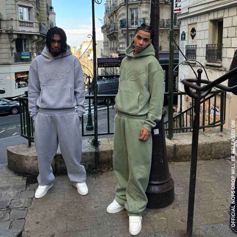 Y2K street niche hip-hop style with personalized and creative letter print pullover hoodie set