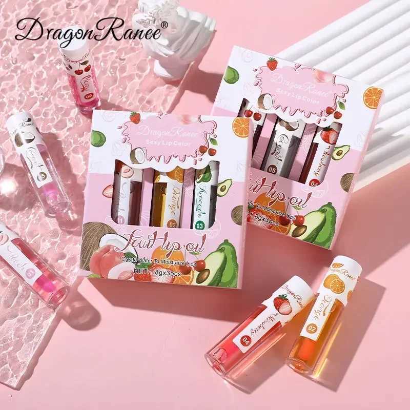 1/3 piece of fruit lipstick long-lasting moisturizing lip gloss jelly mirror liquid lipstick long-lasting shiny lip color makeup lip careW241223