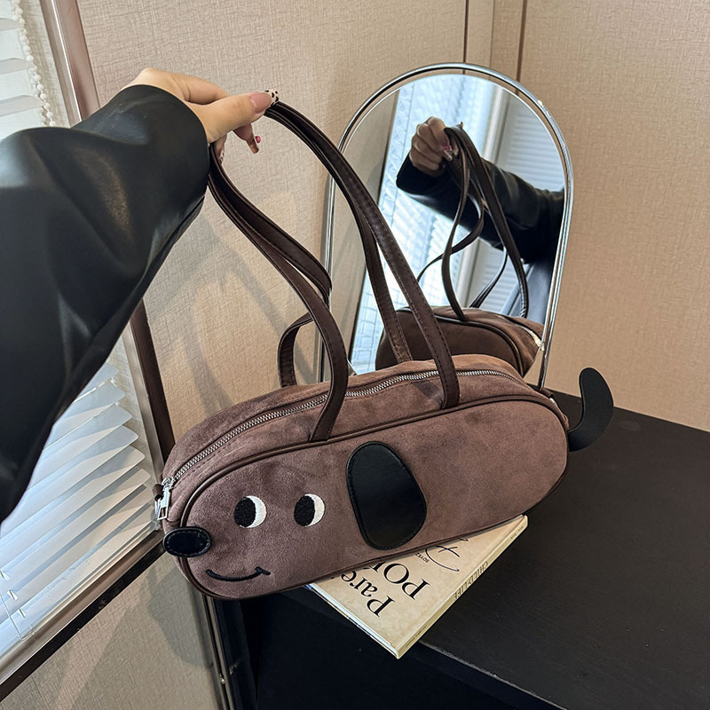 Designer Fun Sausage Dog PU Shoulder Bag New Matte Sausage Dog Bag French Stick Bag Armband Bag Crossbody Bag