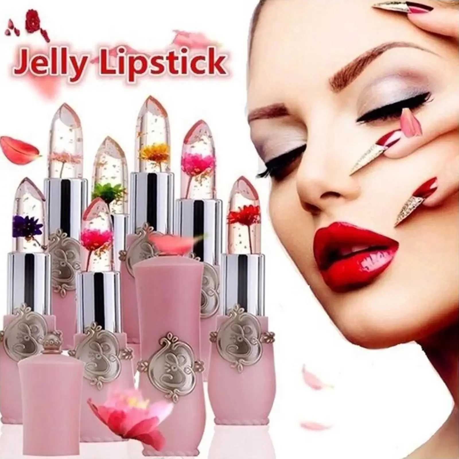 Peach Color lipstick Crystal Temperature Change lipstick Girl Moisturizing Long Lasting Lipgloss Makeup lipstick Repair CosmeticsW241223