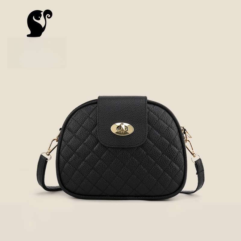 New Trendy Small Square Dia Grid Versatile Crossbody Bag, Summer Fresh Single Shoulder Bag