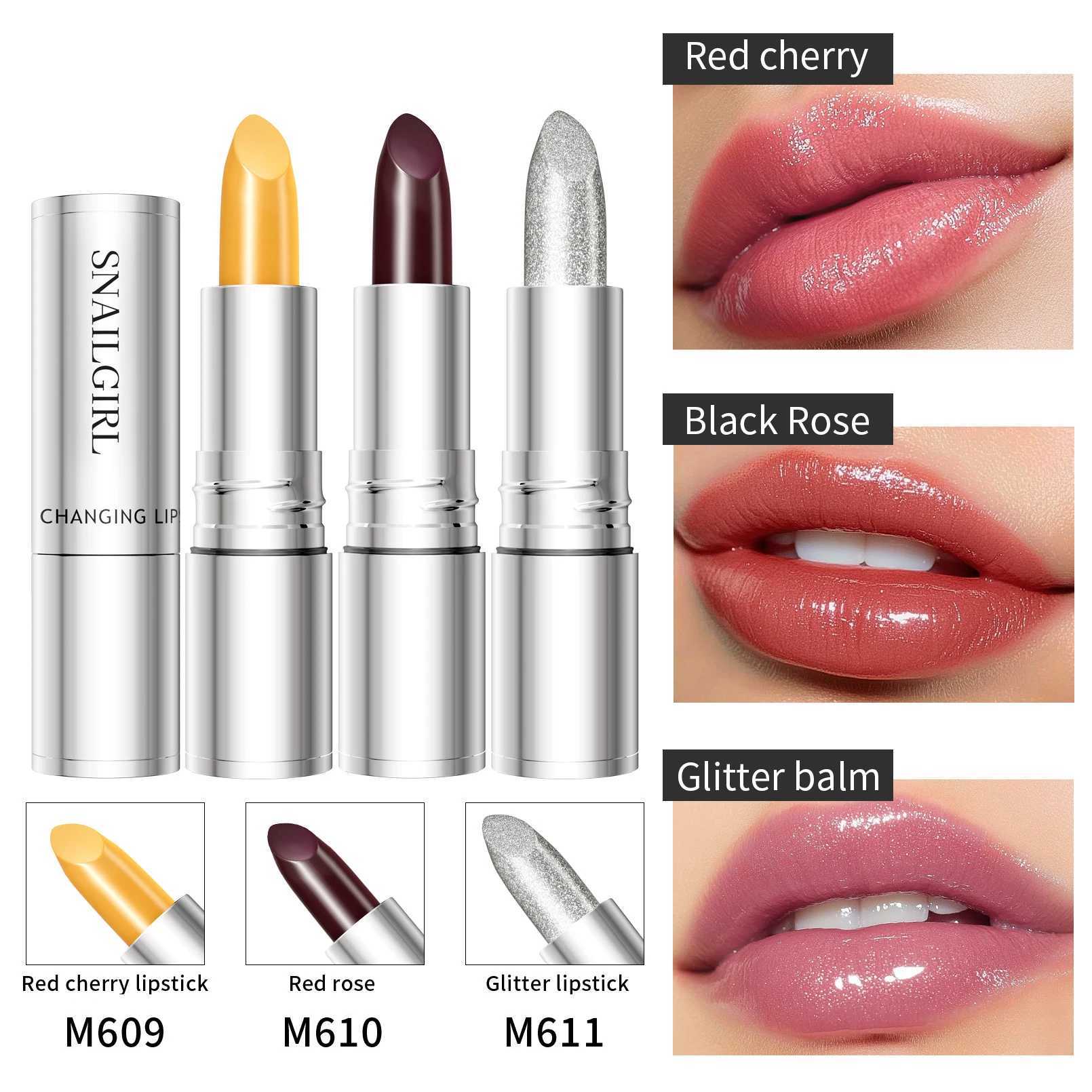 Constant temperature color changing lipstick shiny lipstick waterproof and long-lasting moisturizing lipstick pink sexy lipstick makeupW241223
