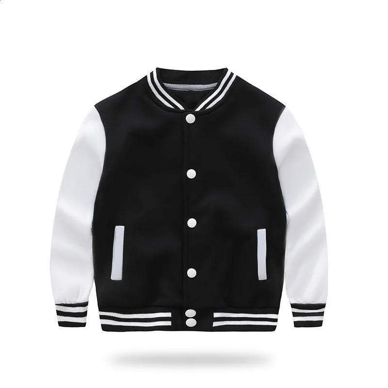 Childrens Coat Spring Autumn Boys Girls Autumn Baseball Uniform Academy Cardigan Jacket Kids Print Clothes 241223