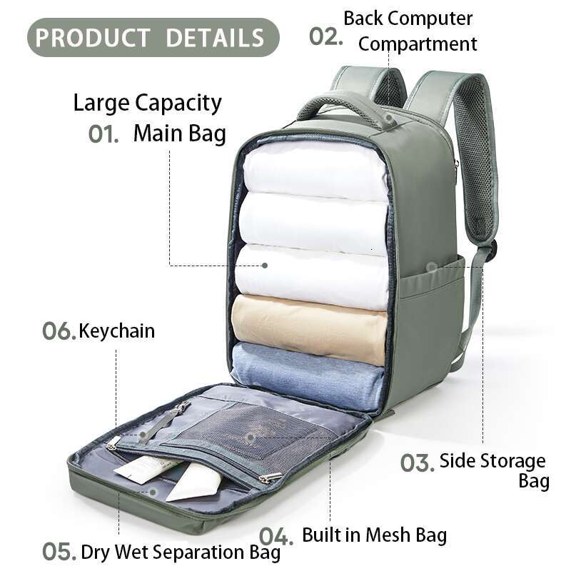 Travel Backpack Airplane cabin vacuum Bag Aircraft Ryanair 40x20x25 Carry-Ons Waterproof Hand Lage Men Women Laptop Backpacks