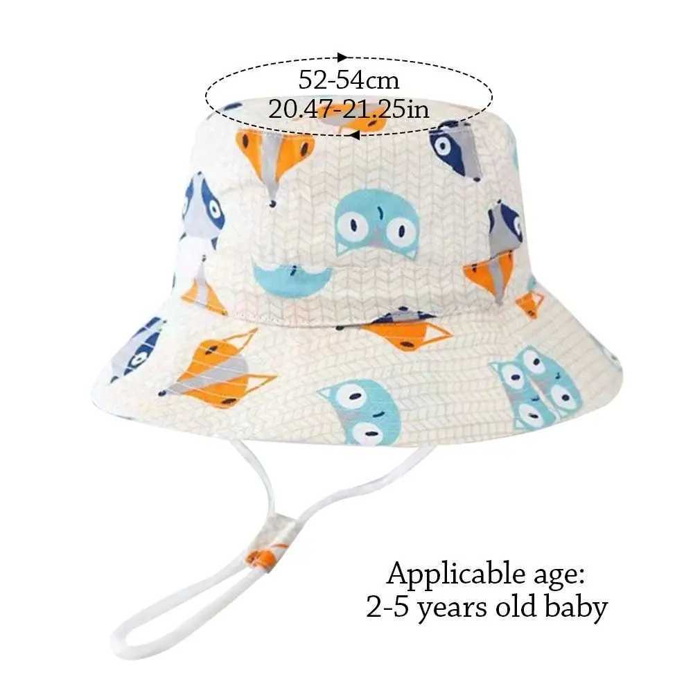 Caps Hats Baby Cute Boys and Girls Wide Brim Fishermans Hat UV Protective Childrens Panama Hat Sun Hat H241223