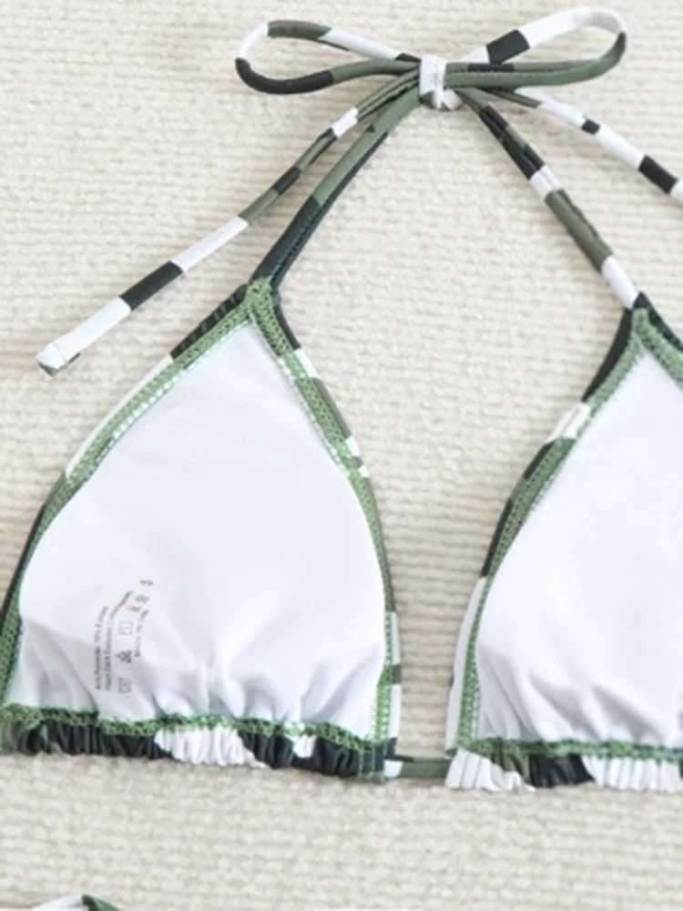 OIINAA Sexy Swimwear Women Bikinis Set Camouflage Printed Two-pieces Female Swimwear Lace Up Fashion Bathing Beachwear HolidayXJ241223