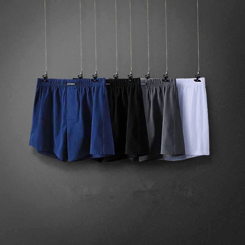 Mens underwear cotton boxing shorts mens arrow pants loose pants Cueca solid breathable U-shaped transparent bag mens underwear W241223