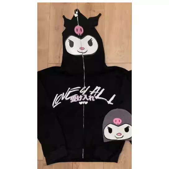 Cardigan Couple Cute Sweater American Loose Coat Hooded Men's and Women's Autumn Top