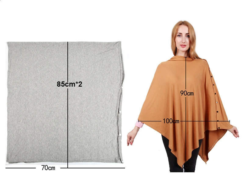 Mother Nursing Covers Soft Long Nursing Scarf Solid Modal Snap Button Baby Stroller Cover Multifunctional For Mom 241223
