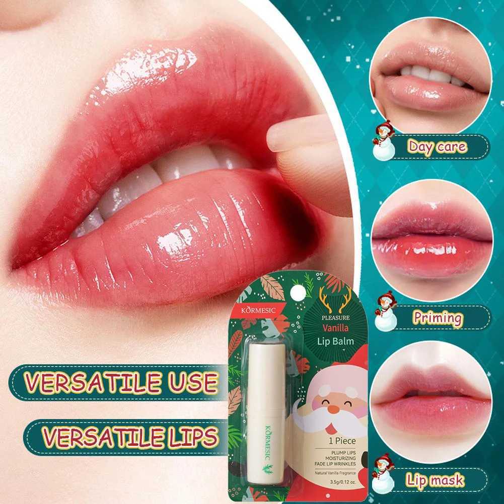 Holiday lipstick Smooth Moisturizing lipstick Christmas Gift Moisturizing Coloring lipstick Care Christmas lipstick 3 Fruit FlavorW241223