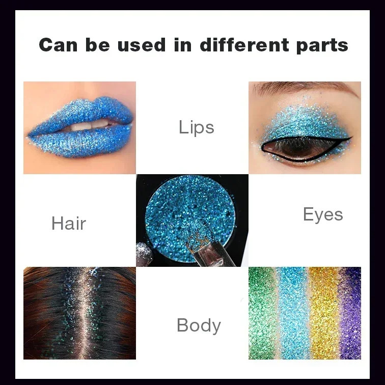 Gorgeous Glitter Eyeshadow Long Lasting Waterproof Pearlescent Glitter Shimmer Eye Shadow Colorful Eye Makeup Tint Cosmetics 241223