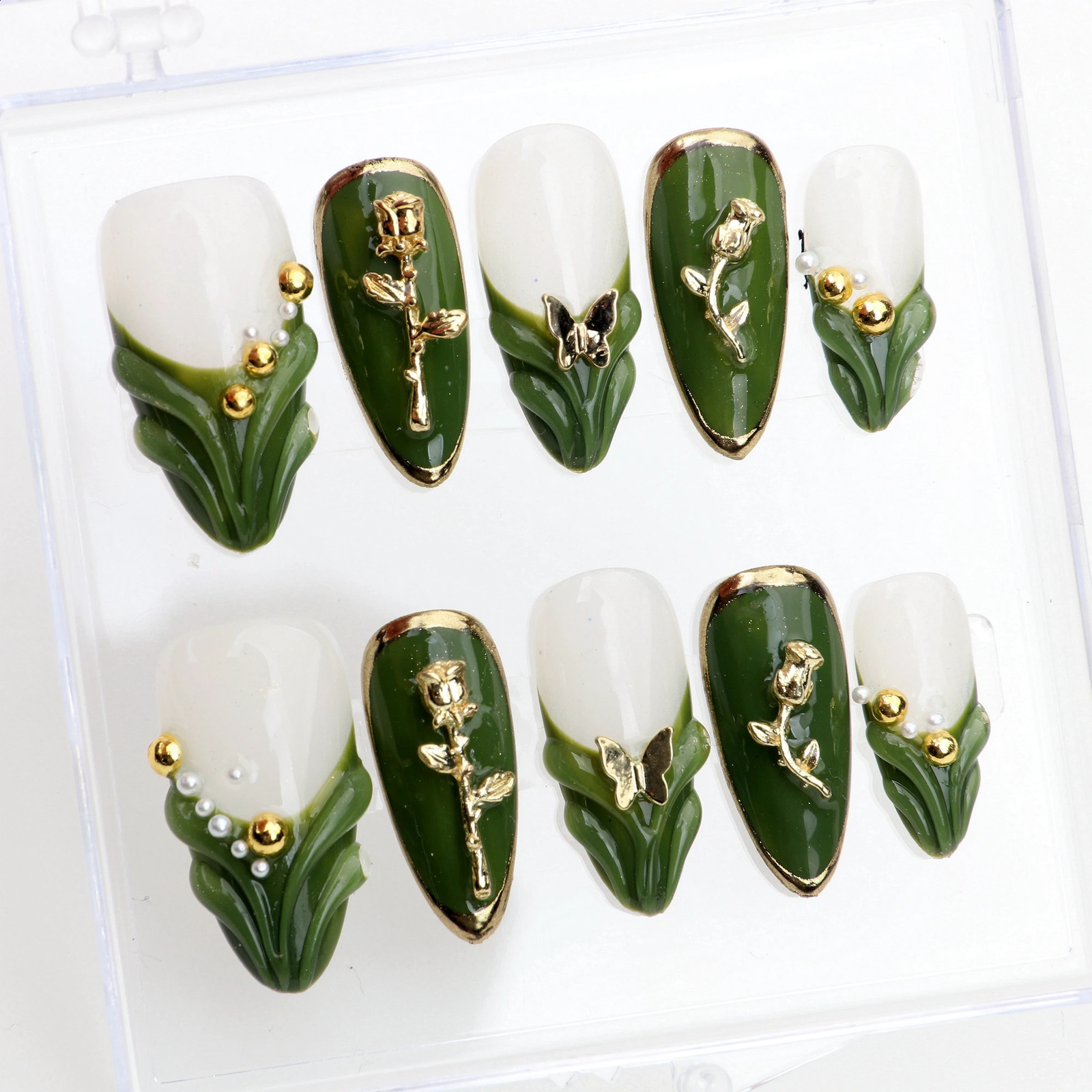 10Pcs Custom press on nailsFalse Nails for Birthday Event Party HolidayPress On Nails with Adhesive Nail File Set 241223