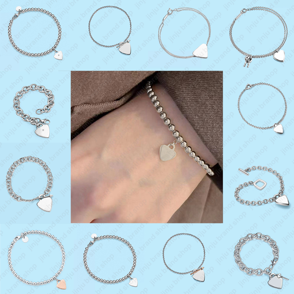 designer bracelet jewlery designer for women sterling silver jewelry 925 bracelet Stainless Steel Anniversary heart bracelet designer letter bracelet mother