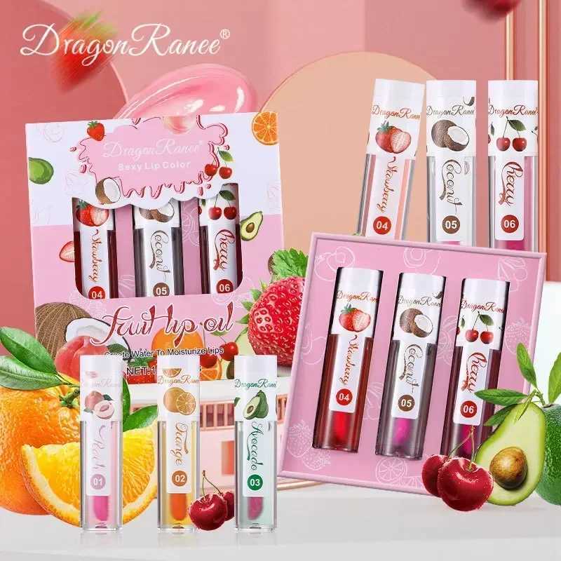 1/3 piece of fruit lipstick long-lasting moisturizing lip gloss jelly mirror liquid lipstick long-lasting shiny lip color makeup lip careW241223