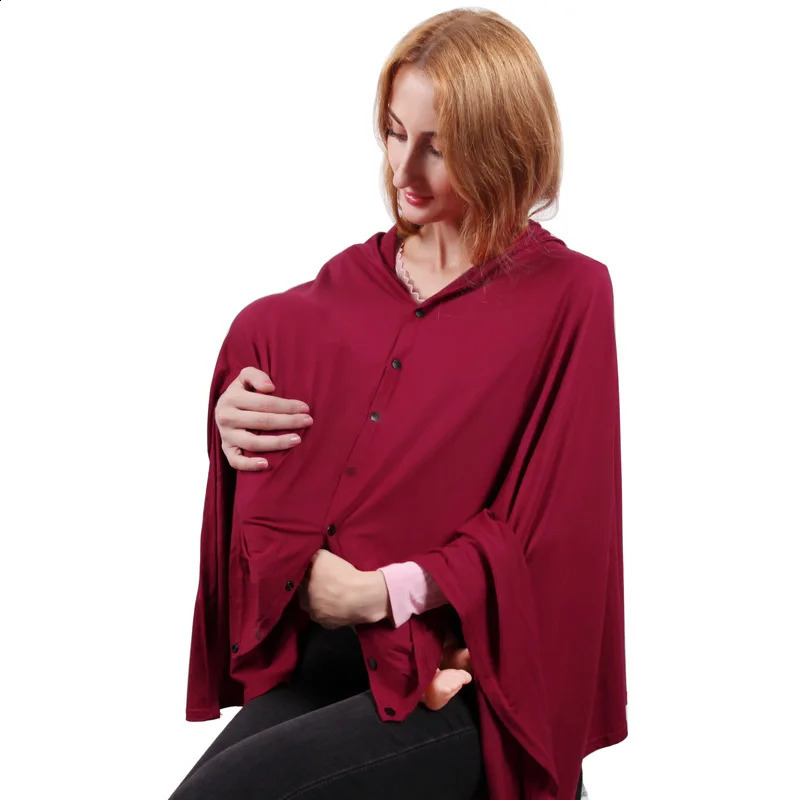 Mother Nursing Covers Soft Long Nursing Scarf Solid Modal Snap Button Baby Stroller Cover Multifunctional For Mom 241223