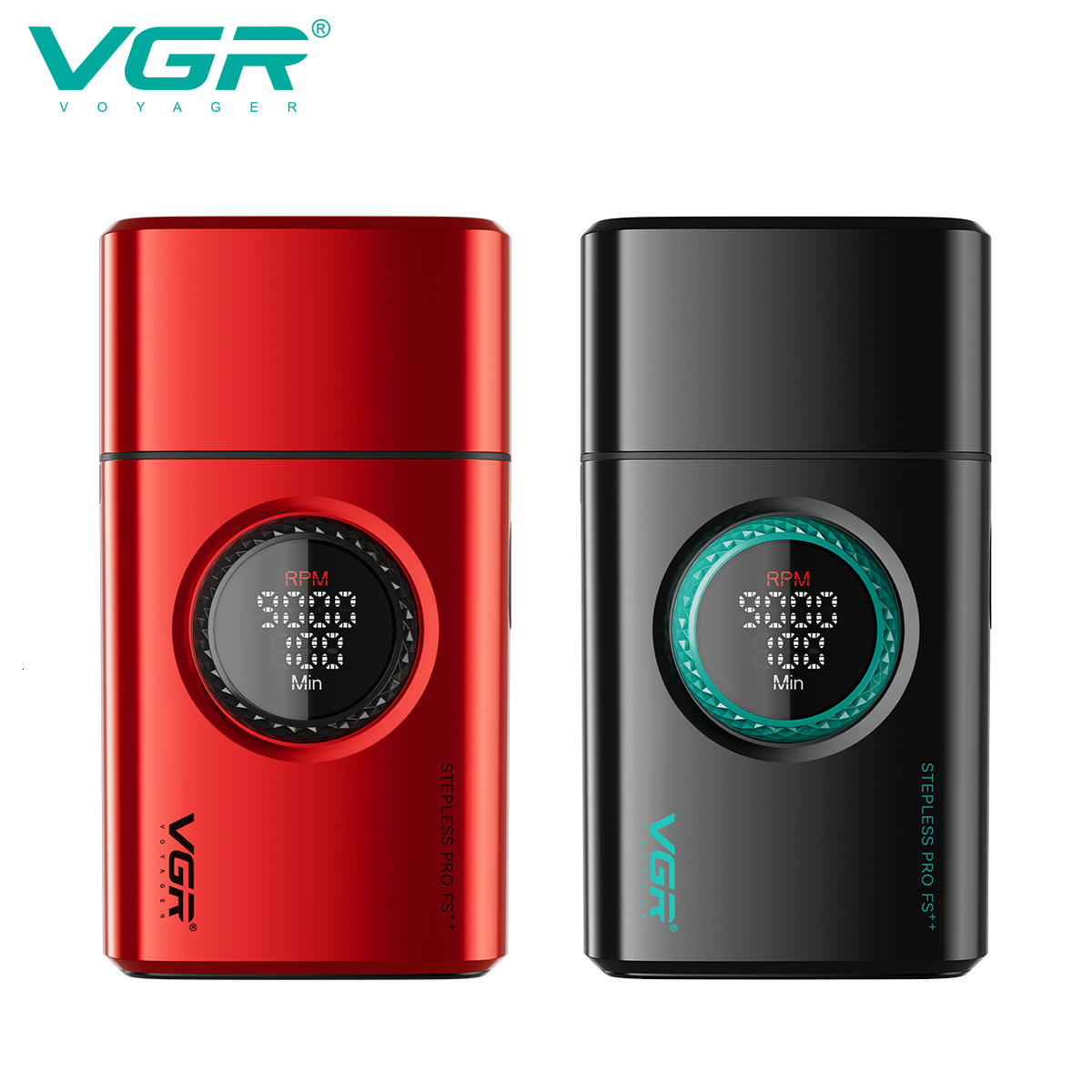 VGR Professional Trimmer Rechargeable Beard 9000 RPM Razor Electric Shaver LED Shaving Hine For Men V-377