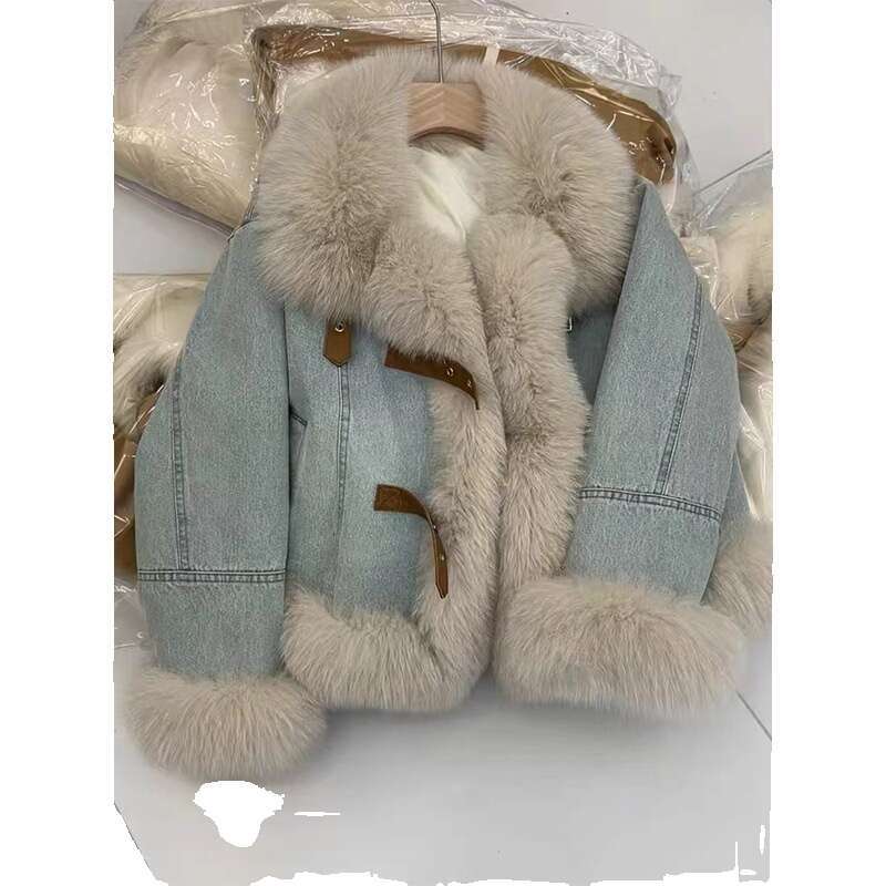 This years popular beautiful Maillard outfit brown 2024 new autumn and winter lamb wool thick coat for women