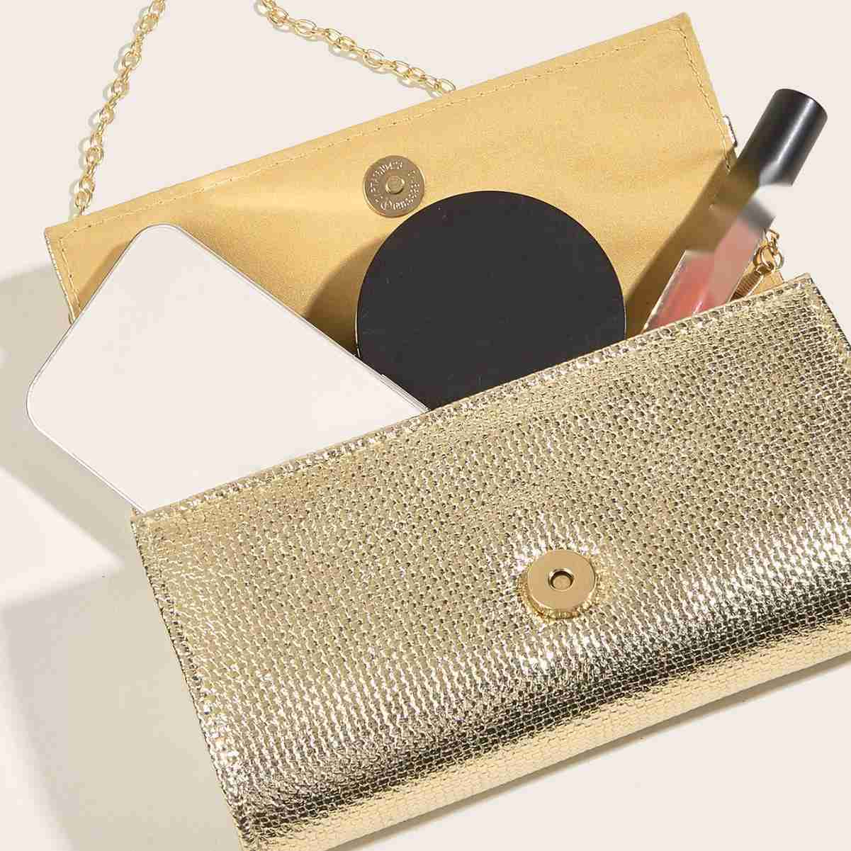 Clutch Bag Dinner Bag Acrylic Chain Handbag Gold and Silver Two Color Hard Shell Womens Tote Bags 240920