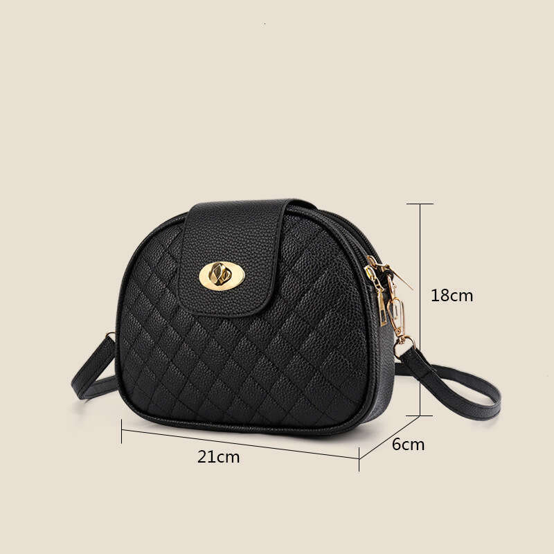 New Trendy Small Square Dia Grid Versatile Crossbody Bag, Summer Fresh Single Shoulder Bag
