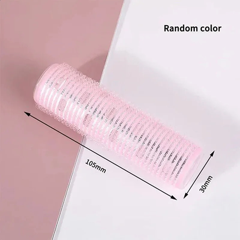 6Pcs Randomly Color Aluminum Core Long Hair Curler Bang Roller Korean Self Grip Jumbo 241220
