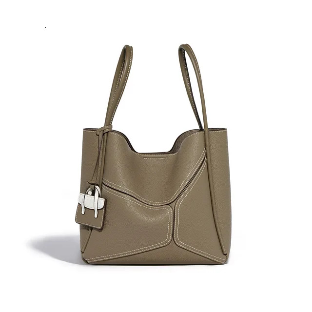Cowhide Exact Replica Quiet Designer Brand Ladies Handbags Purse Tendance Women's Bags Bucket Hand Bag For Women Genuine Leather Casual