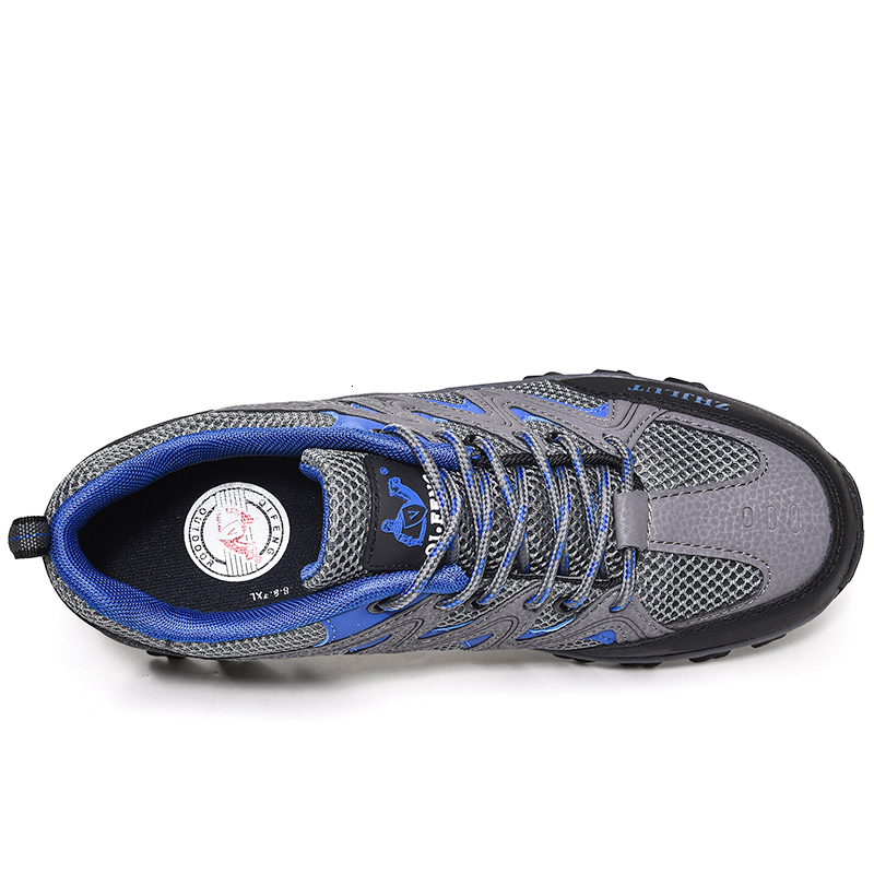 2025 Summer Men Casual Outdoor Mesh Sneakers Women Non-slip Lace Up Trekking Hiking Footwear Camping Spring Black Shoes