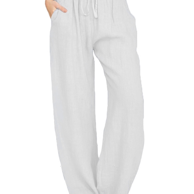 Summer and Autumn Casual Womens Wear in Europe America Large Loose Cotton Hemp Pants y241203