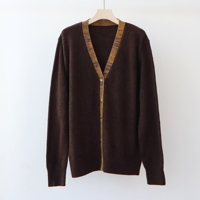 P107 Women's Hooded Knit Sweater with Half Placket Zipper - Thick Casual Outerwear for Fall & Winter