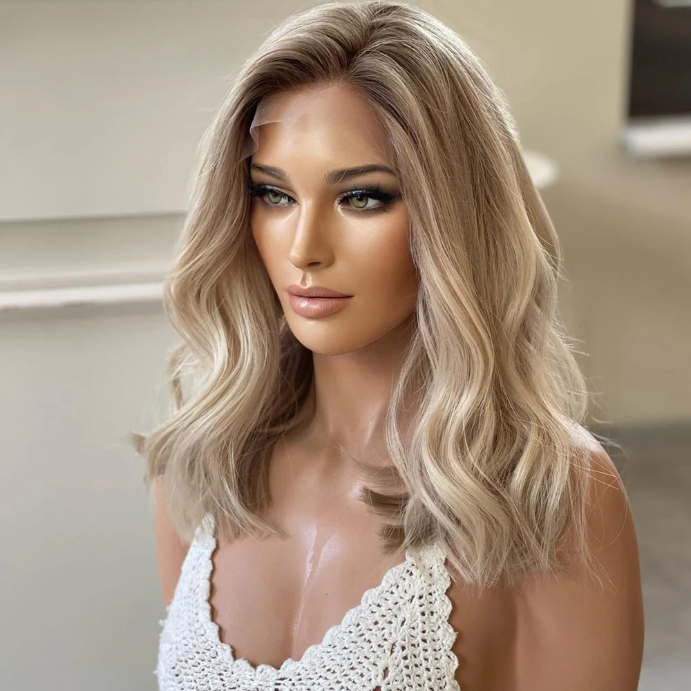 200 Density Honey Blonde Bob 13x6 HD Transparent Body Wave Lace Frontal Wig Pelucas De Cabello 100 Humano 13x4 Lace Front Wig For Women