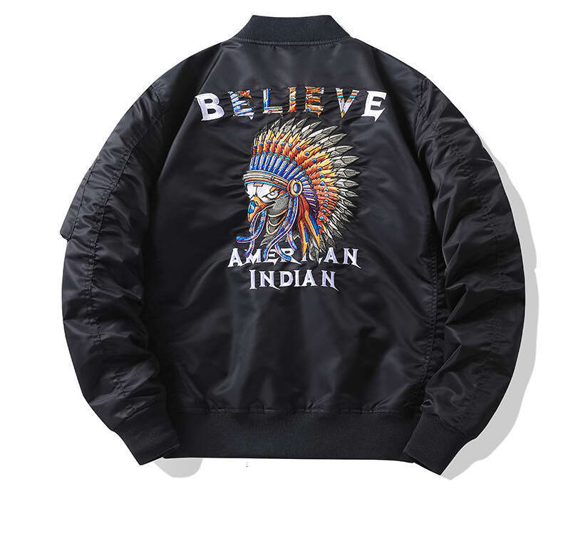 Spring and Autumn New Air Force MA1 Pilot Men's Heavy Industry Embroidered Baseball Suits, Large Size Work Jackets, Trendy