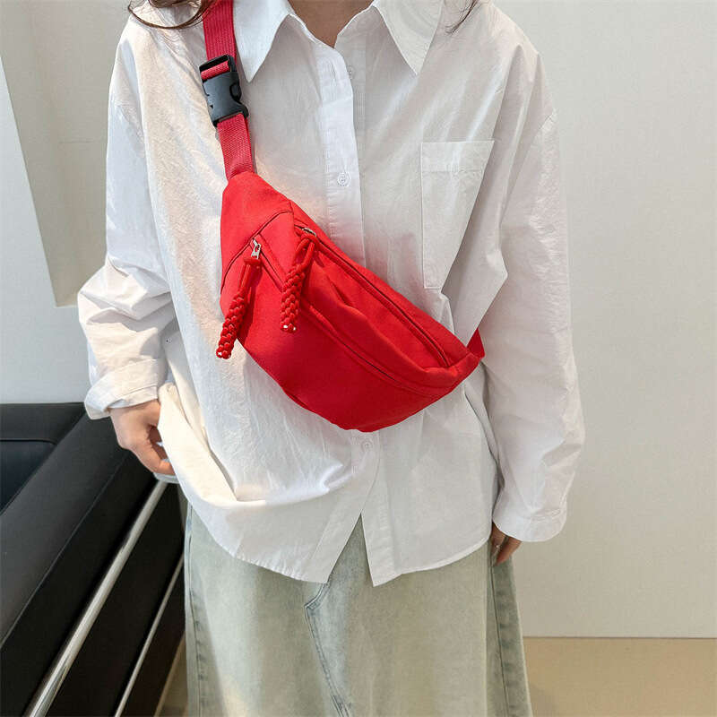 Crossbody Chest Women's Spring New Trend, Sports Niche Waist Bag, Casual Simple Shoulder Bag