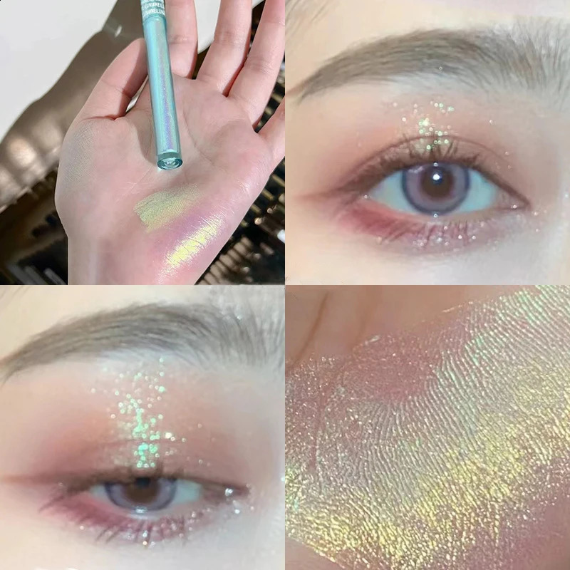 Glitter Highlighter Liquid Eye Shadow Multichrome Shimmer Eyeshadow Chameleon Eye Makeup High Gloss Pearl Shiny Eye Shadow 241223