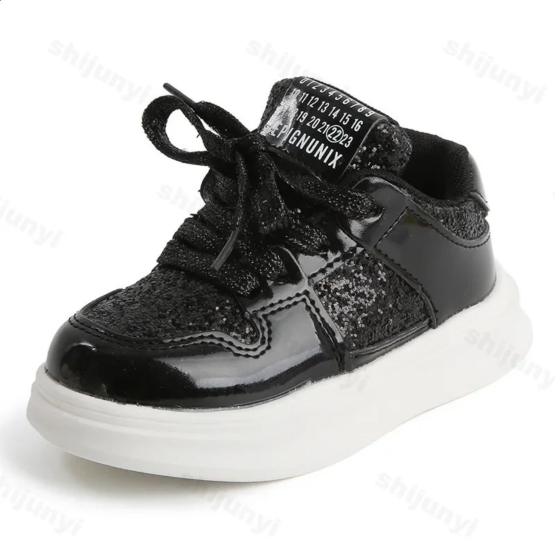 Kids Shoes for Boys Girls Soft Sneakers Diamond Sequins Sports Running Shoes Children Flat Casual Baby Toddler Outdoor Shoes 241223
