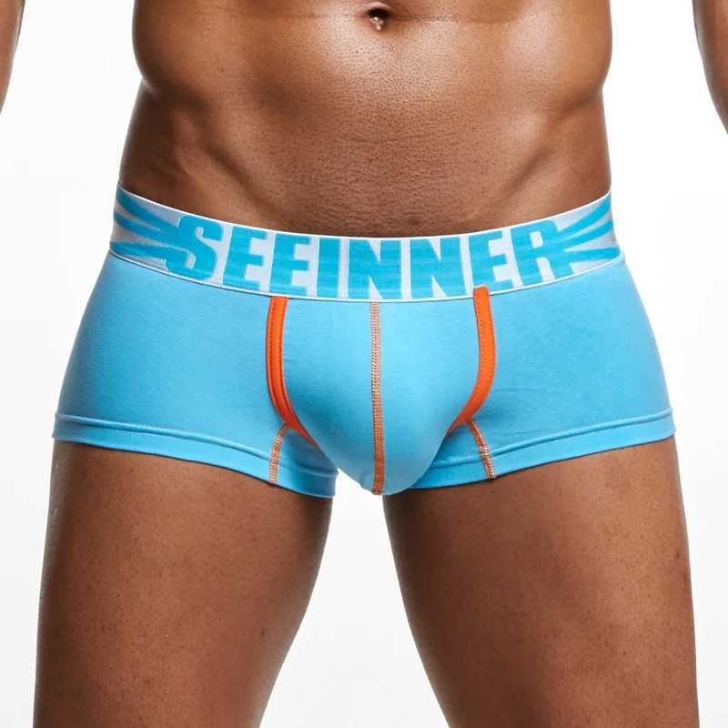 22 Styles Seeinner Underwear Boxing Shorts Mens Fashion Sexy Mens Penis Bag Mens Boxing Relay Mens Underwear Calzoncillos Hombre W241223