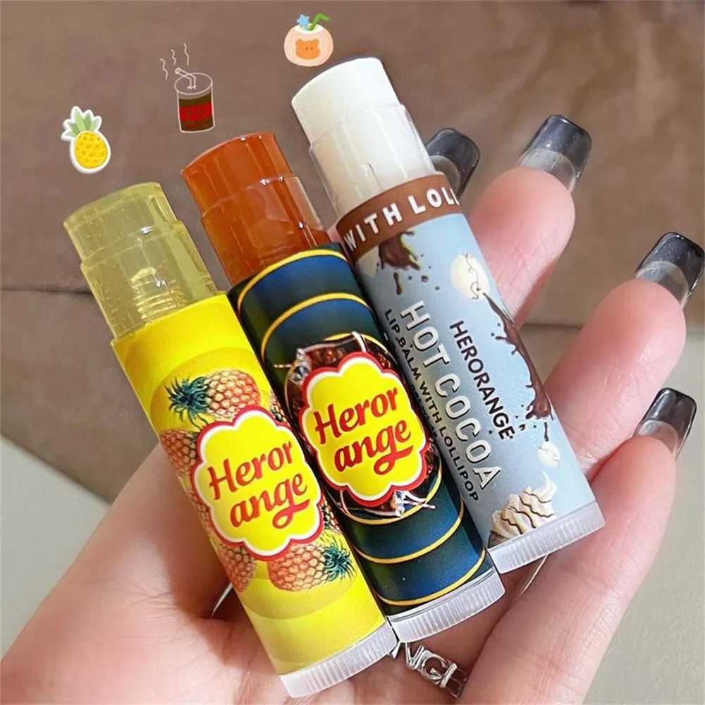 Fruit Lip Balm Moisturizing Transparent Lip Primer Cute Colored Gloss Stick Fade Fine Lines Fat Lip Care CosmeticsXJ241223