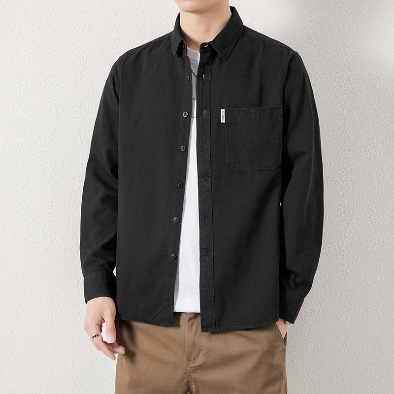 M12222 2024 autumn new men's long-sleeved shirt jacket washed cotton jacket