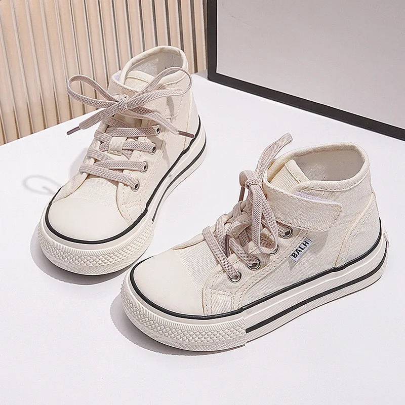 Spring Autumn Boy Shoes Toddler Girl Sneakers Kids Jelly Color Canvas Shoes Children Casual Lace Up Classic FlatsShoes 241223
