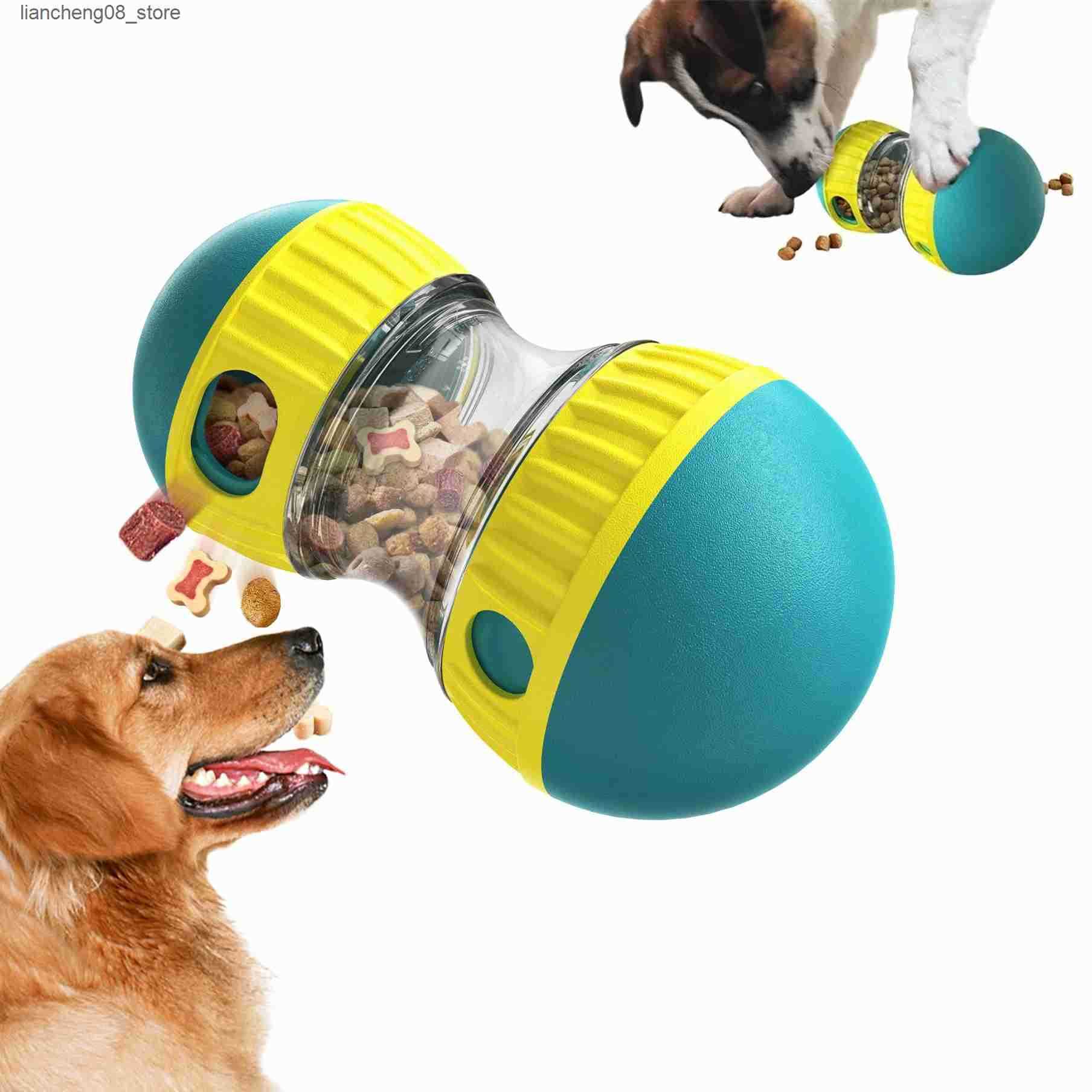 Dog Bowls Dishes Dog Toy Tumbler Leaky Food Ball Elliptical Track Rolling Ball Slowly Feeding Protects Stomach Increase Intelligence Pet Supplies L240