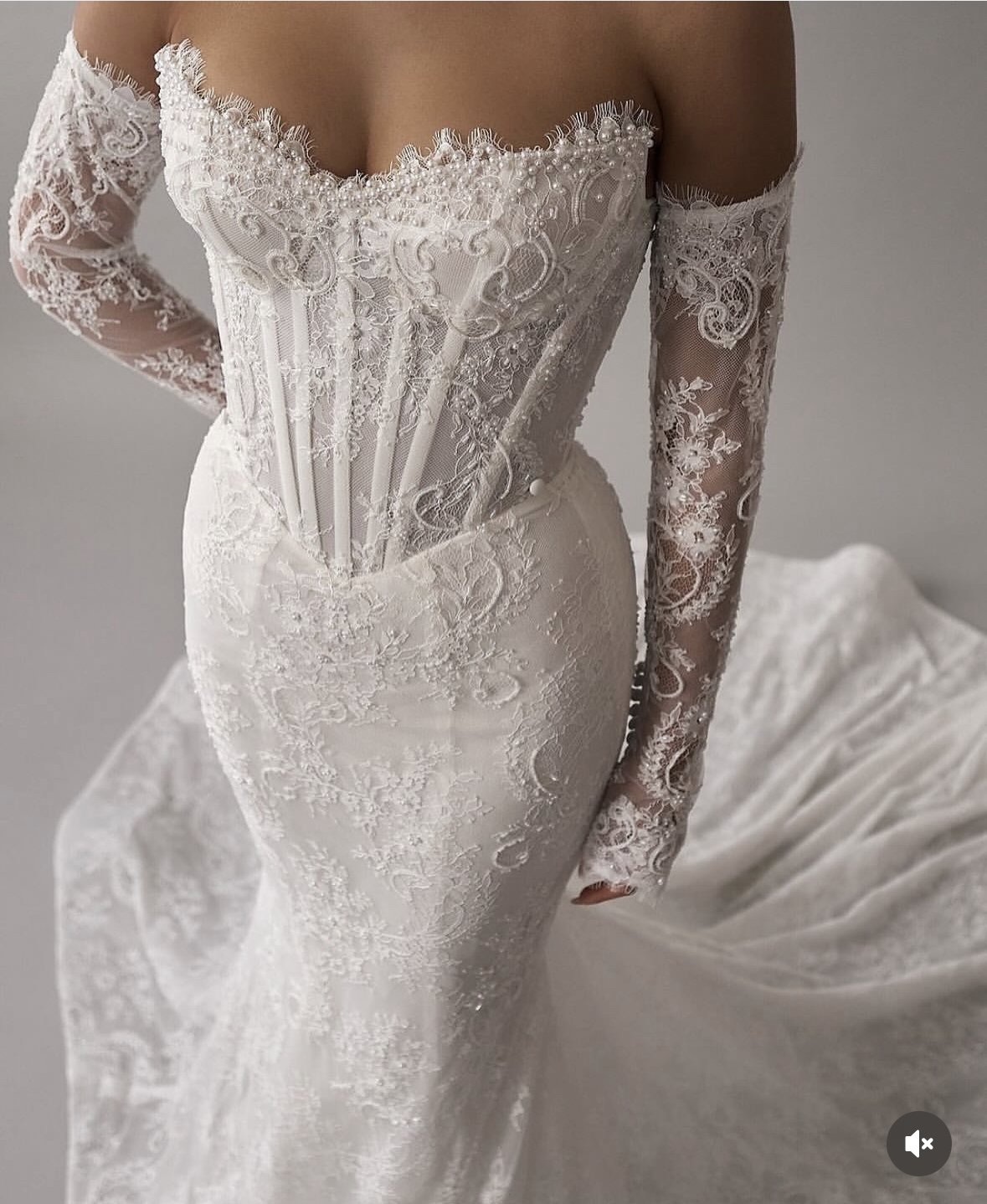 2025 Full Lace Boho Mermaid Wedding Dresses With Detachable Train Corset Strapless Long Bridal Gowns Romoveable Sleeves Ivory Vestido De Novia Back La