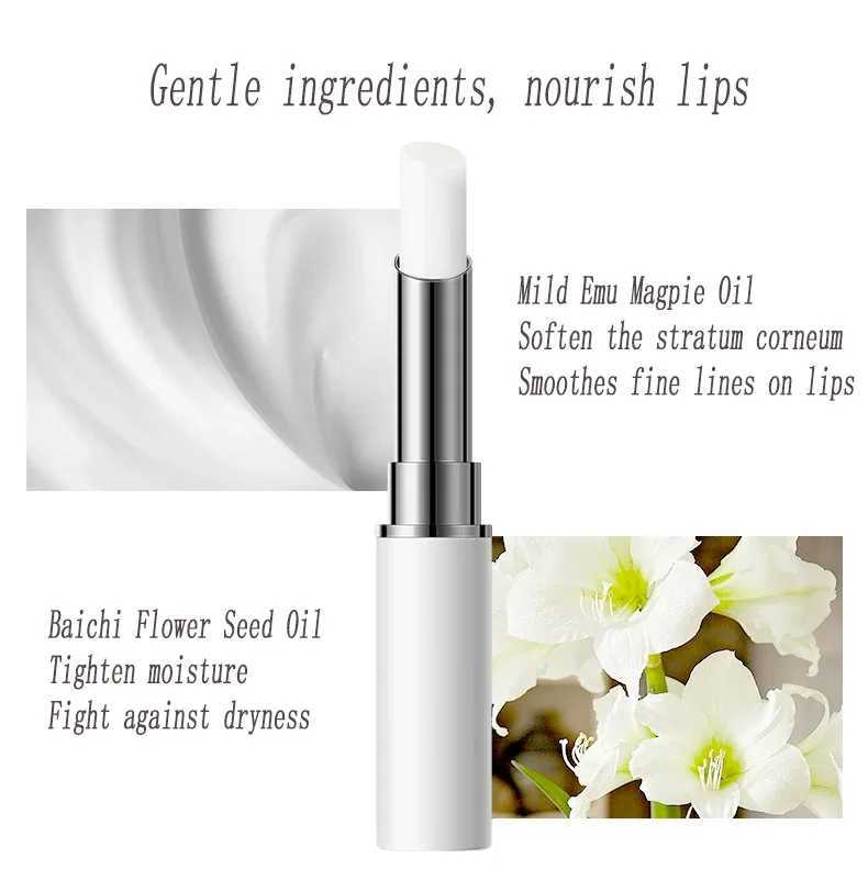 White Tube Lip Balm Moisturizing Colorless Long-Lasting Natural Lipstick Lip Care Makeup CosmeticsXJ241223